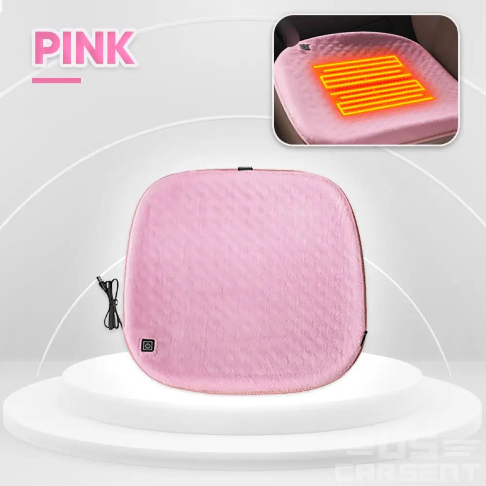 Alexcar Jaxer 5V Usb Easy Controller Fast Heating Non-Slip Heated Winter Seat Cushion For Car Pink