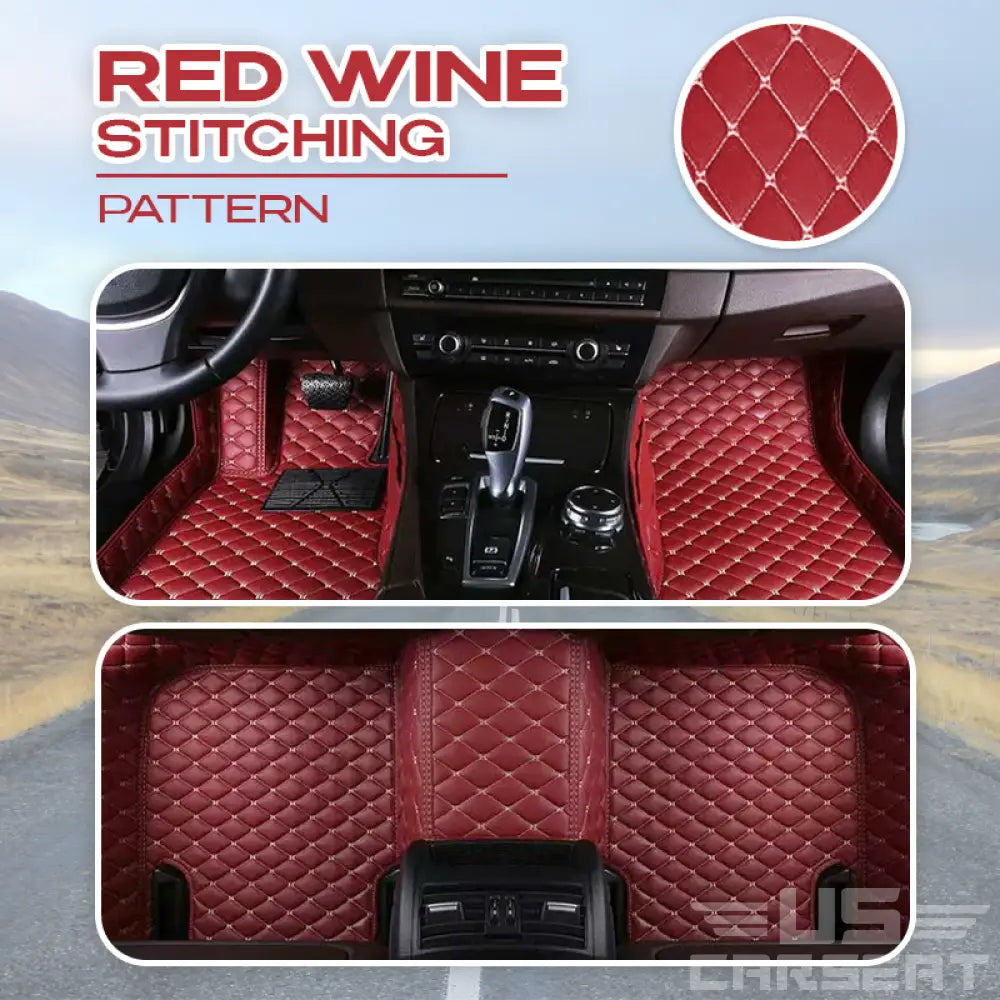 Au Alexcar Elvie 2023 Heavy Duty Universal Fit Floor Mats For Cars Suvs And Trucks Red Wine / 2