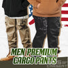 Flexible Comfortable Spacious Pocket Design Men Cargo Pants Khaki