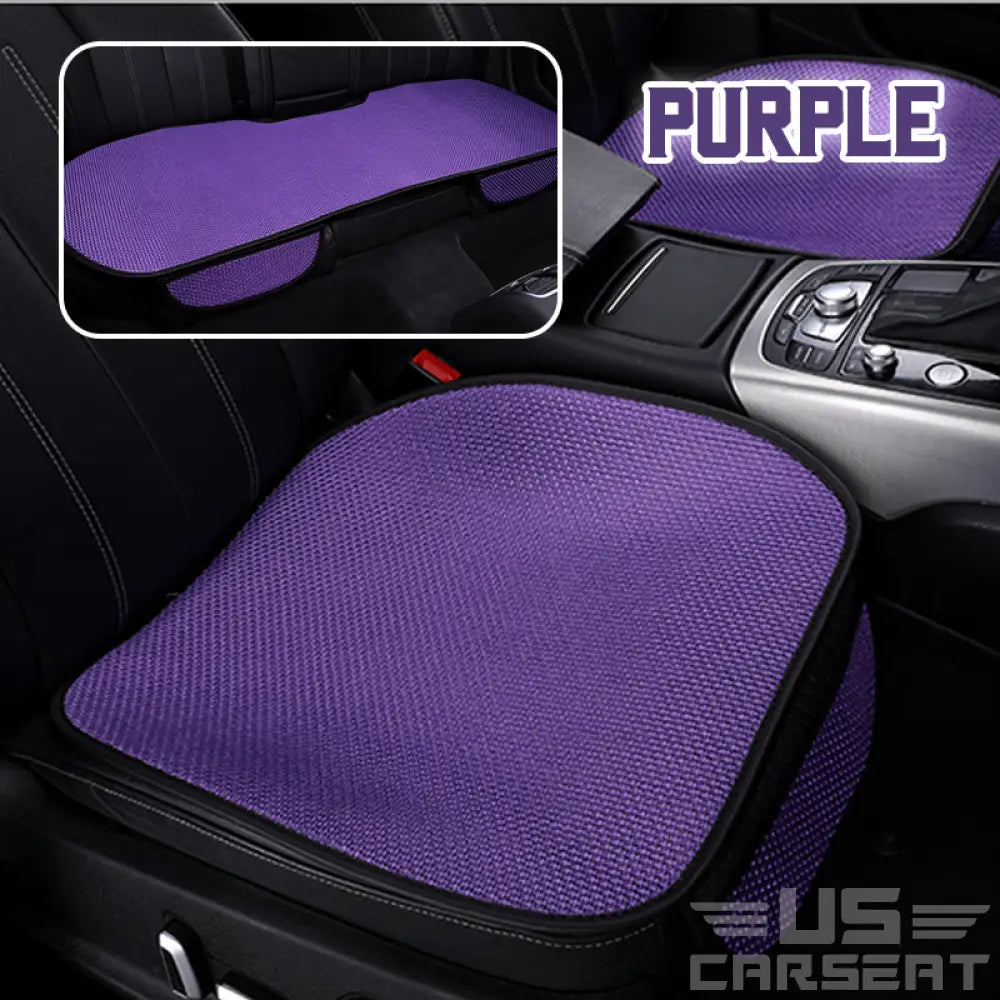 Keith Breathable & Anti-Slip Cotton Car Seat Covers Purple / 1 Front
