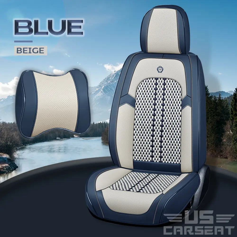 Us Nox 2022 Full Set Universal Breathable Waterproof Vehicle Leather Cover For Cars Suv Dark Blue