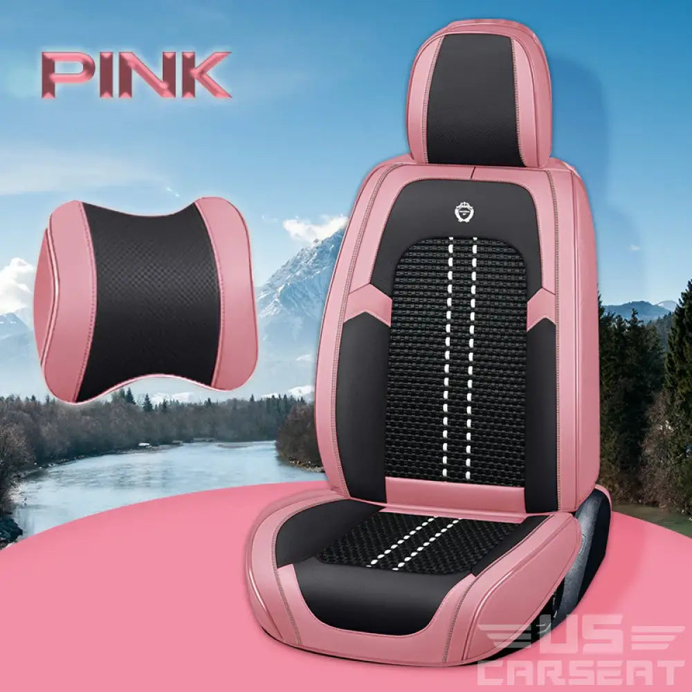 Us Nox 2022 Full Set Universal Breathable Waterproof Vehicle Leather Cover For Cars Suv Pink / 2
