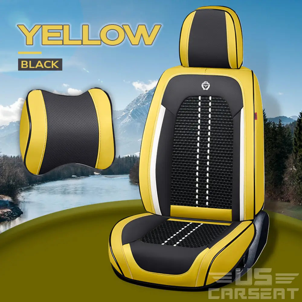 Us Nox 2022 Full Set Universal Breathable Waterproof Vehicle Leather Cover For Cars Suv Yellow Black