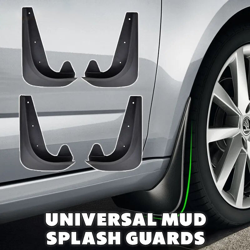 4pcs/set Front & Rear Car Mud Splash Guards Fender Flares Universal Fit