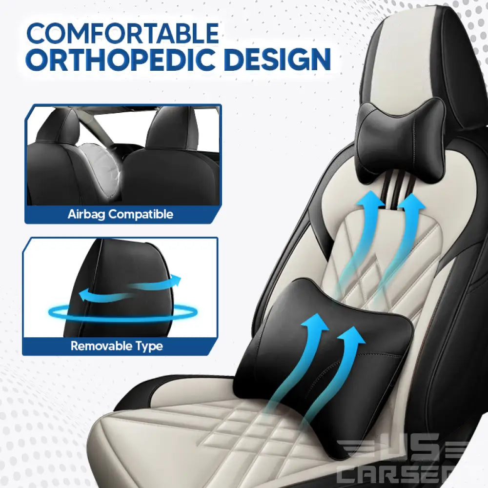 2022 Luxury Car Seat Cover Full Set Linen Car Headrest Pillow Auto Steering  Wheel Cover Cushion Car Seat Covers Set